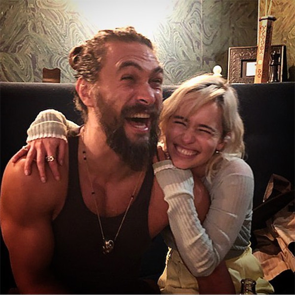 Jason Momoa and Emilia Clarke Have Adorable Game of Thrones Reunion E